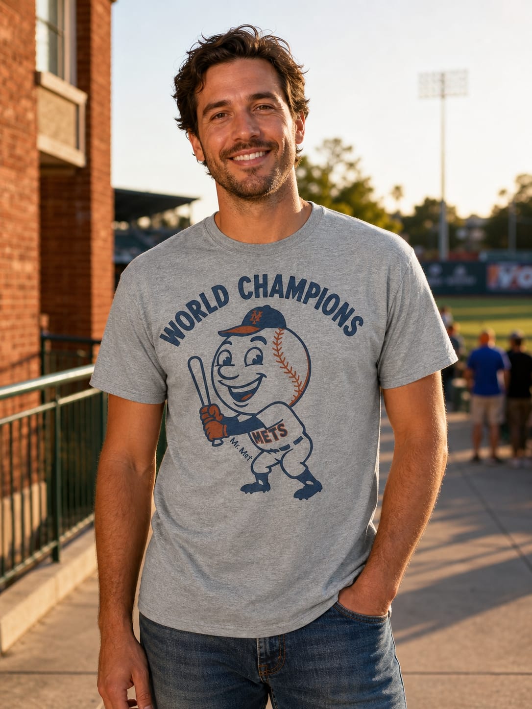 New York Mets Retro Mr. Met World Champions Baseball 1969 Artwork Shirt