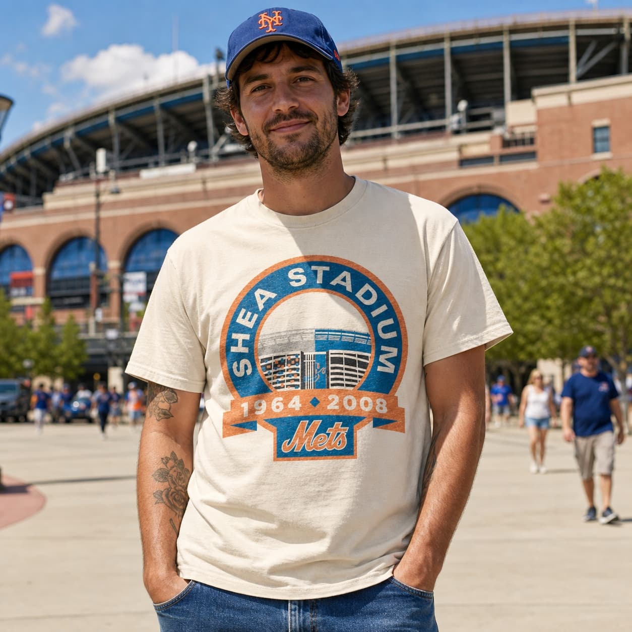 New York Mets Retro Shea Stadium Baseball 1964 Artwork Shirt