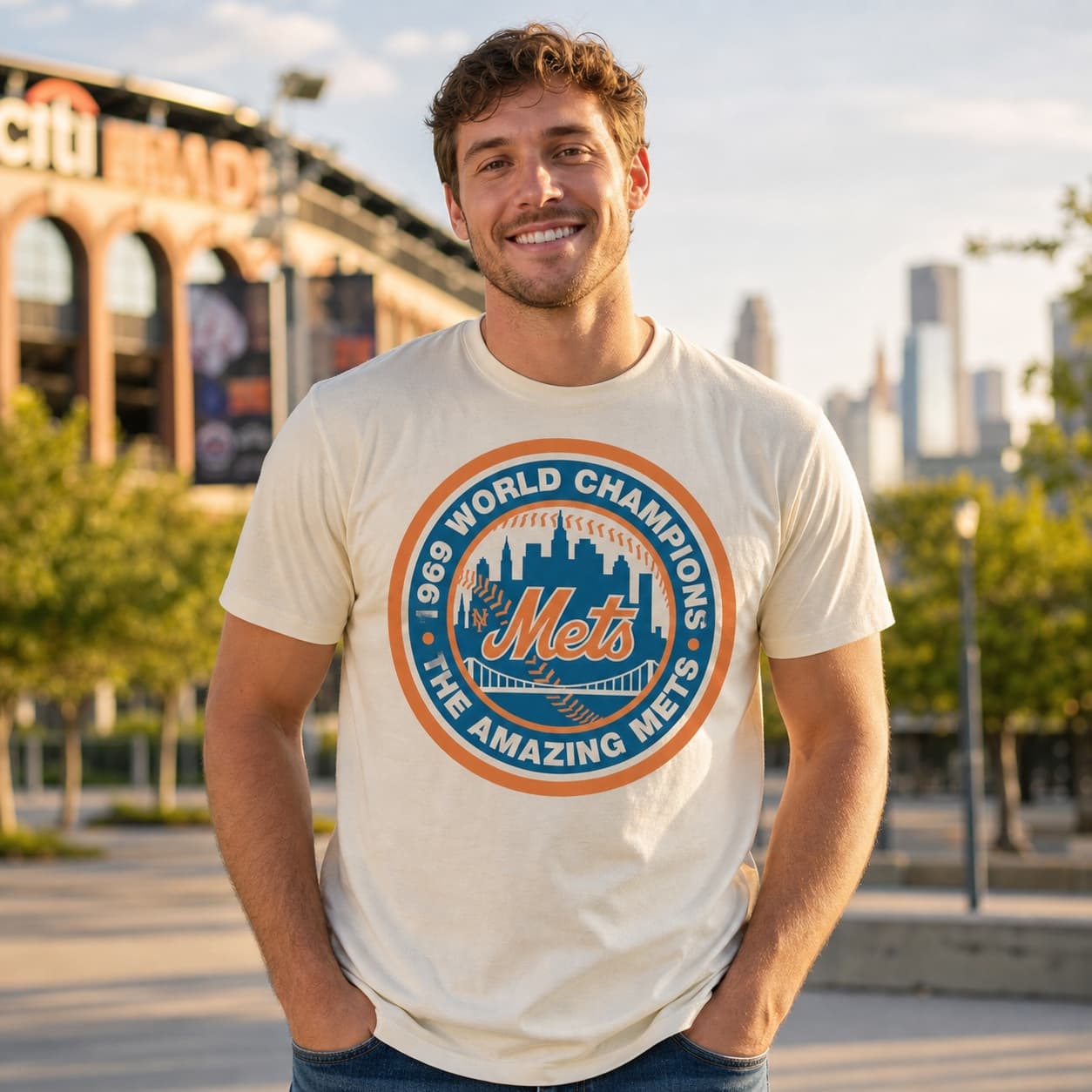 New York Mets Retro World Series Champions Baseball 1969 Artwork Shirt