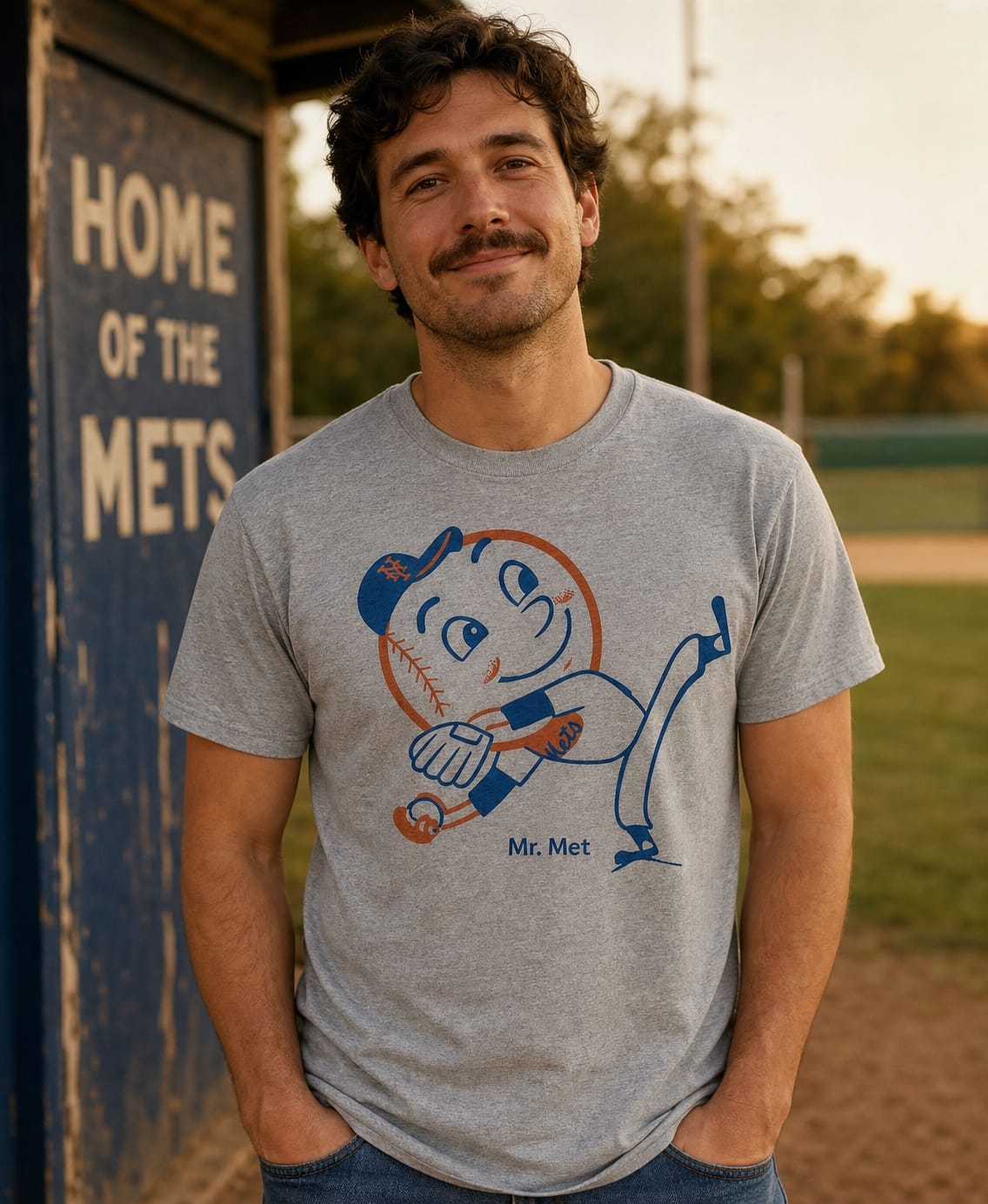 New York Mets Vintage Mr. Met Baseball 1964 Artwork Shirt