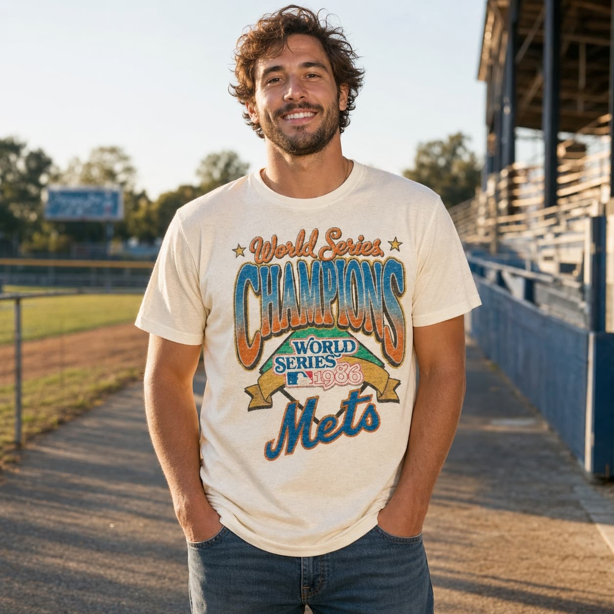 New York Mets Vintage World Series Champions Baseball 1986 Artwork Shirt