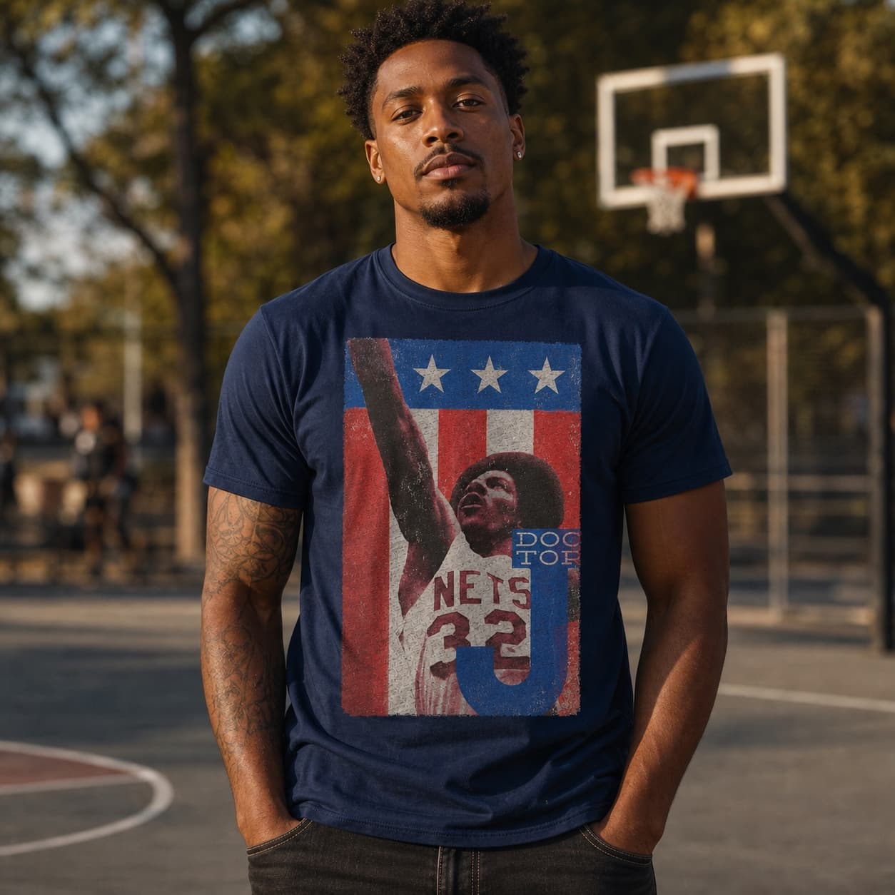 New York Nets Retro Dr. J Julius Erving Basketball 1973 Shirt