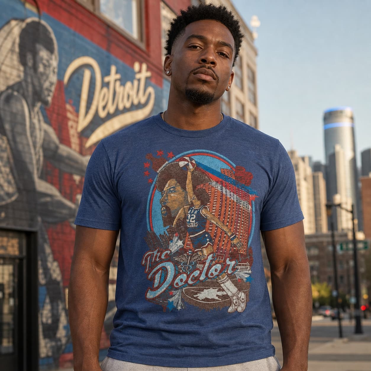 New York Nets Retro Dr. J Julius Erving Basketball 1975 Shirt