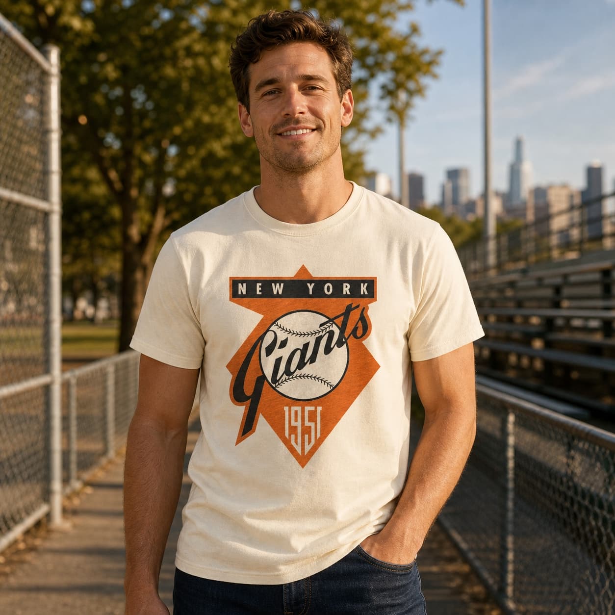 New York San Francisco Giants Retro Baseball 1951 Artwork Shirt