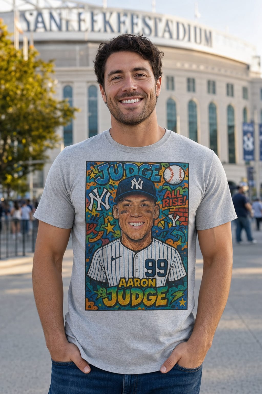 New York Yankees Aaron Judge Exclusive Caricature Baseball Artwork Shirt