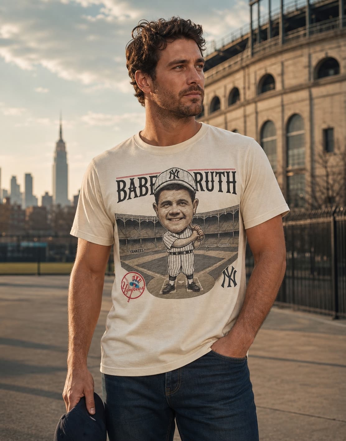 New York Yankees Babe Ruth Exclusive Retro Baseball 1930 Artwork Shirt