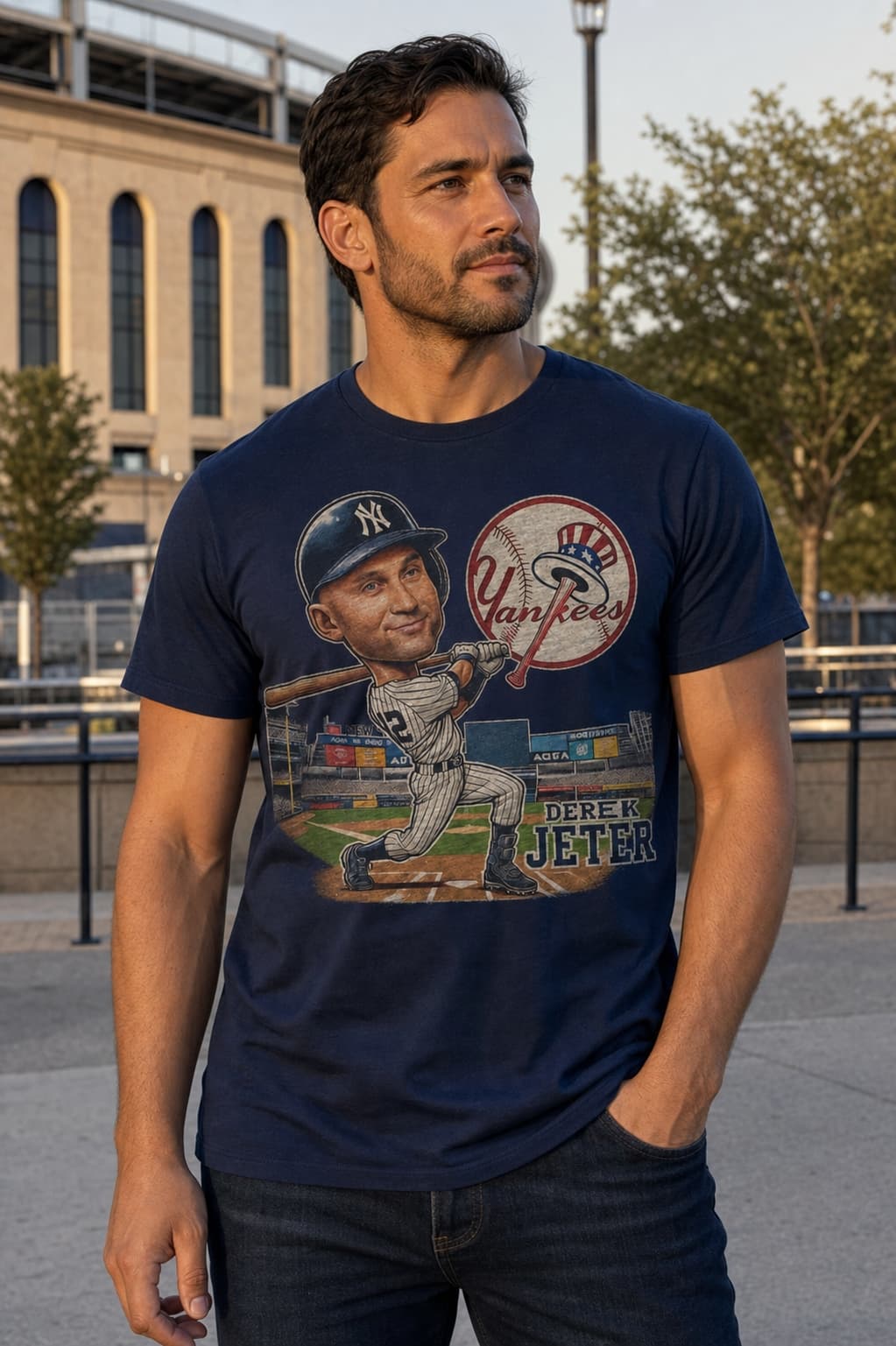 New York Yankees Derek Jeter Exclusive Retro Baseball 1993 Artwork Shirt