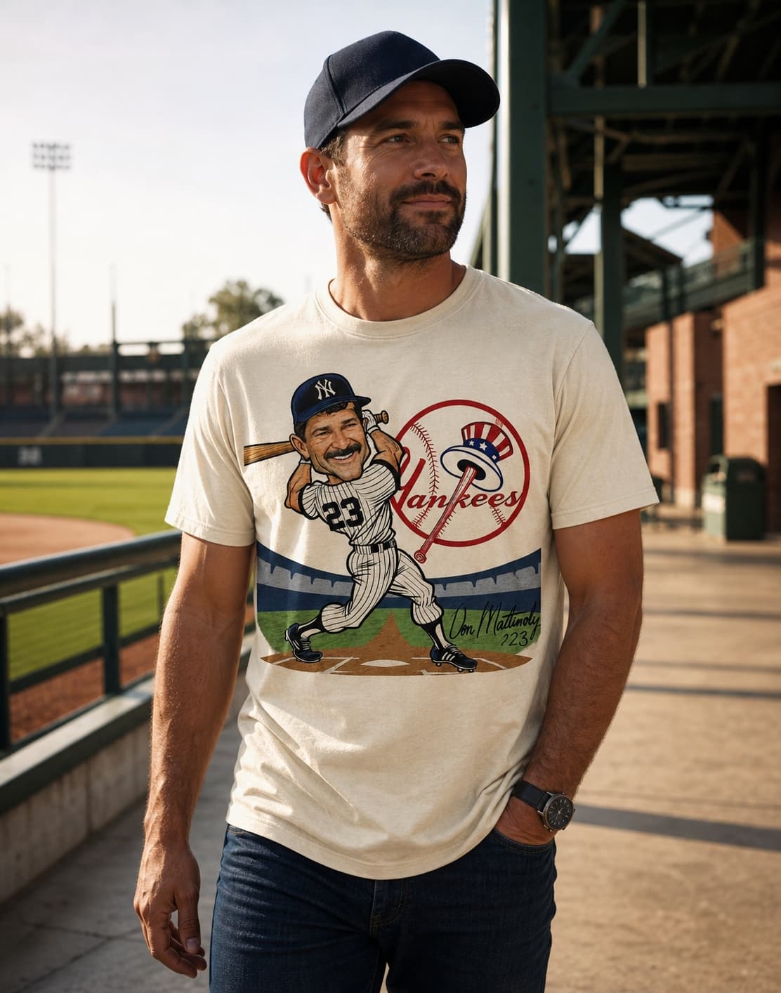 New York Yankees Don Mattingly Exclusive Retro Baseball 1985 Artwork Shirt