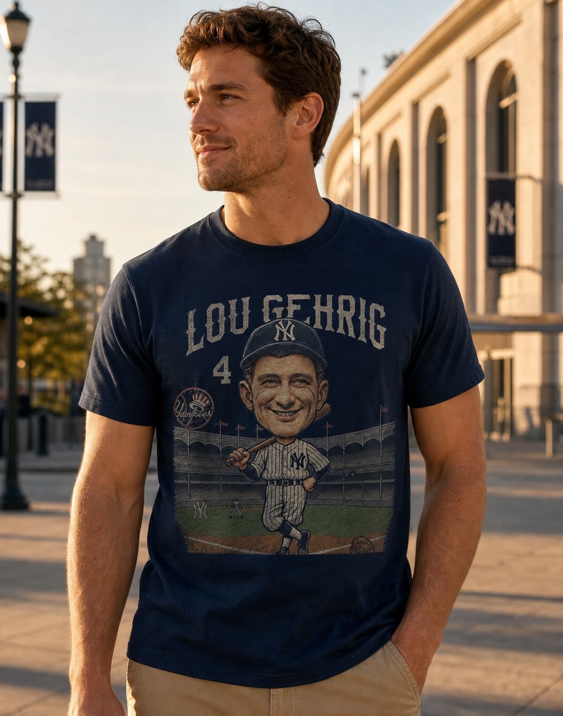 New York Yankees Lou Gehrig Iron Horse Exclusive Retro Baseball 1939 Artwork Shirt