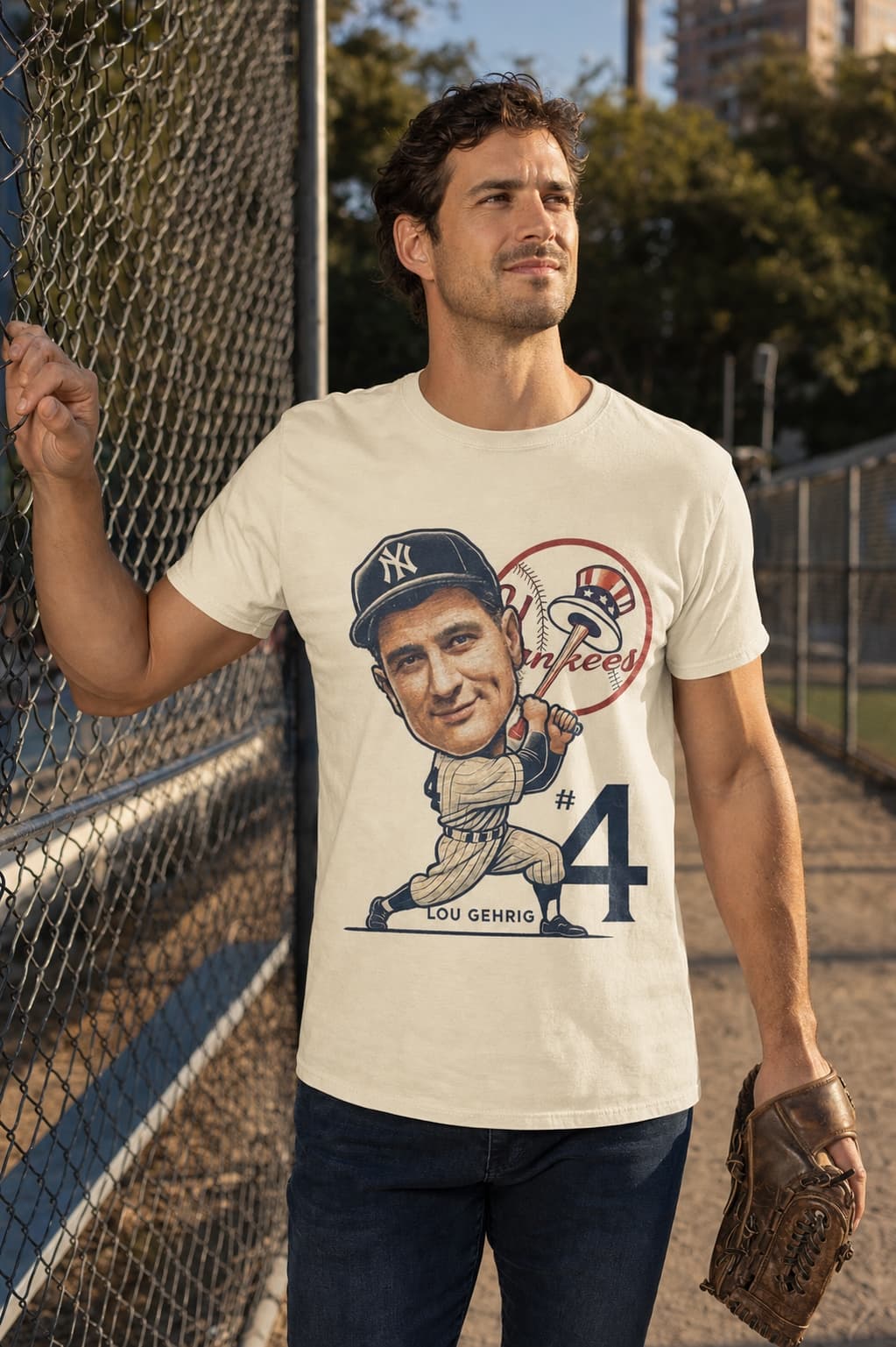 New York Yankees Lou Gehrig Triple Crown Exclusive Retro Baseball 1934 Artwork Shirt