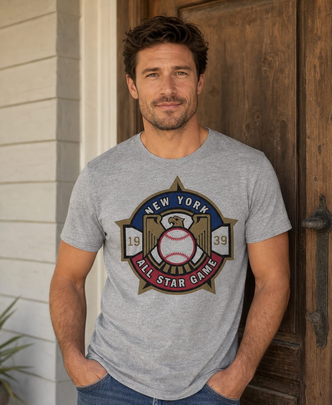 New York Yankees Retro All Star Game Baseball 1939 Artwork T-Shirt