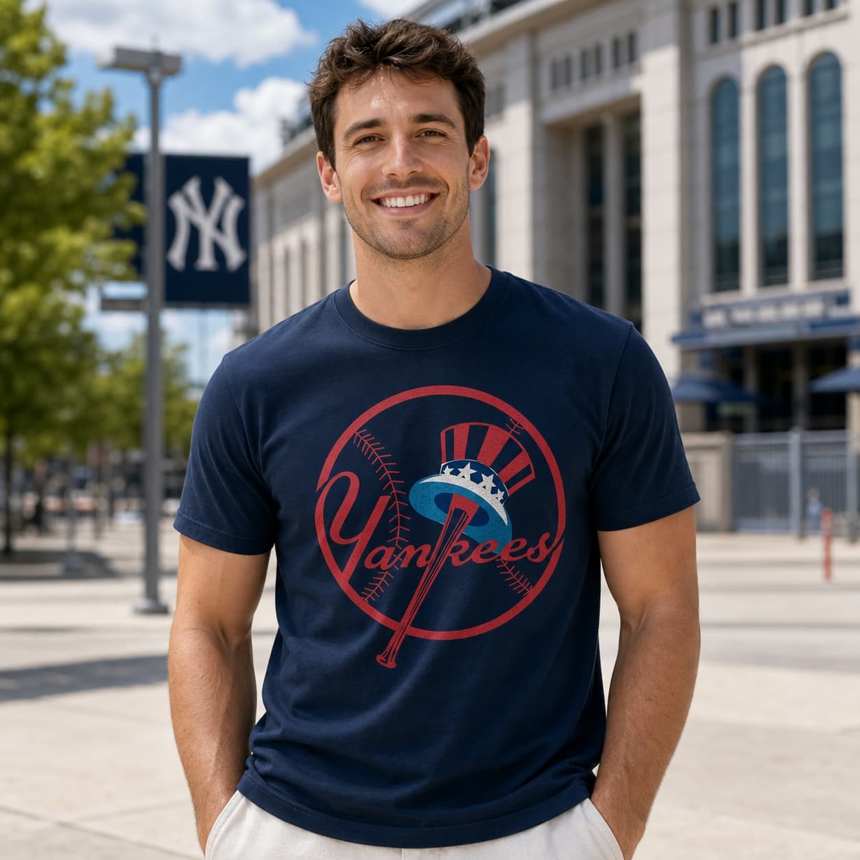 New York Yankees Retro Baseball 1947 Artwork Shirt