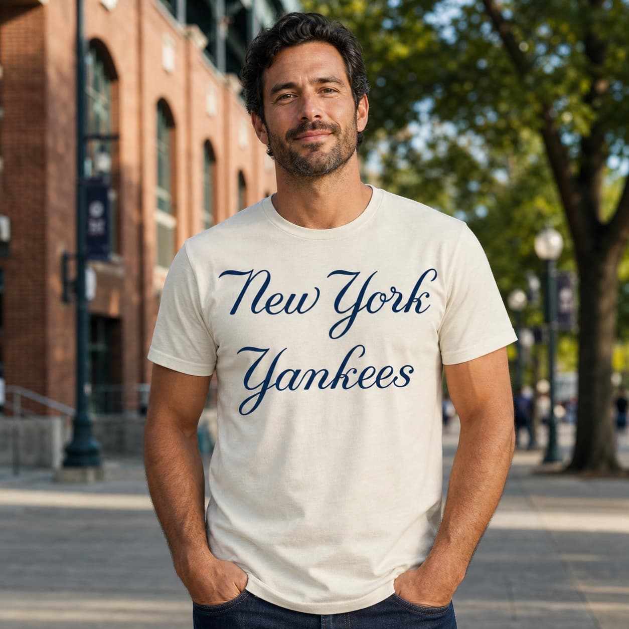 New York Yankees Retro Baseball 1950 Artwork Shirt