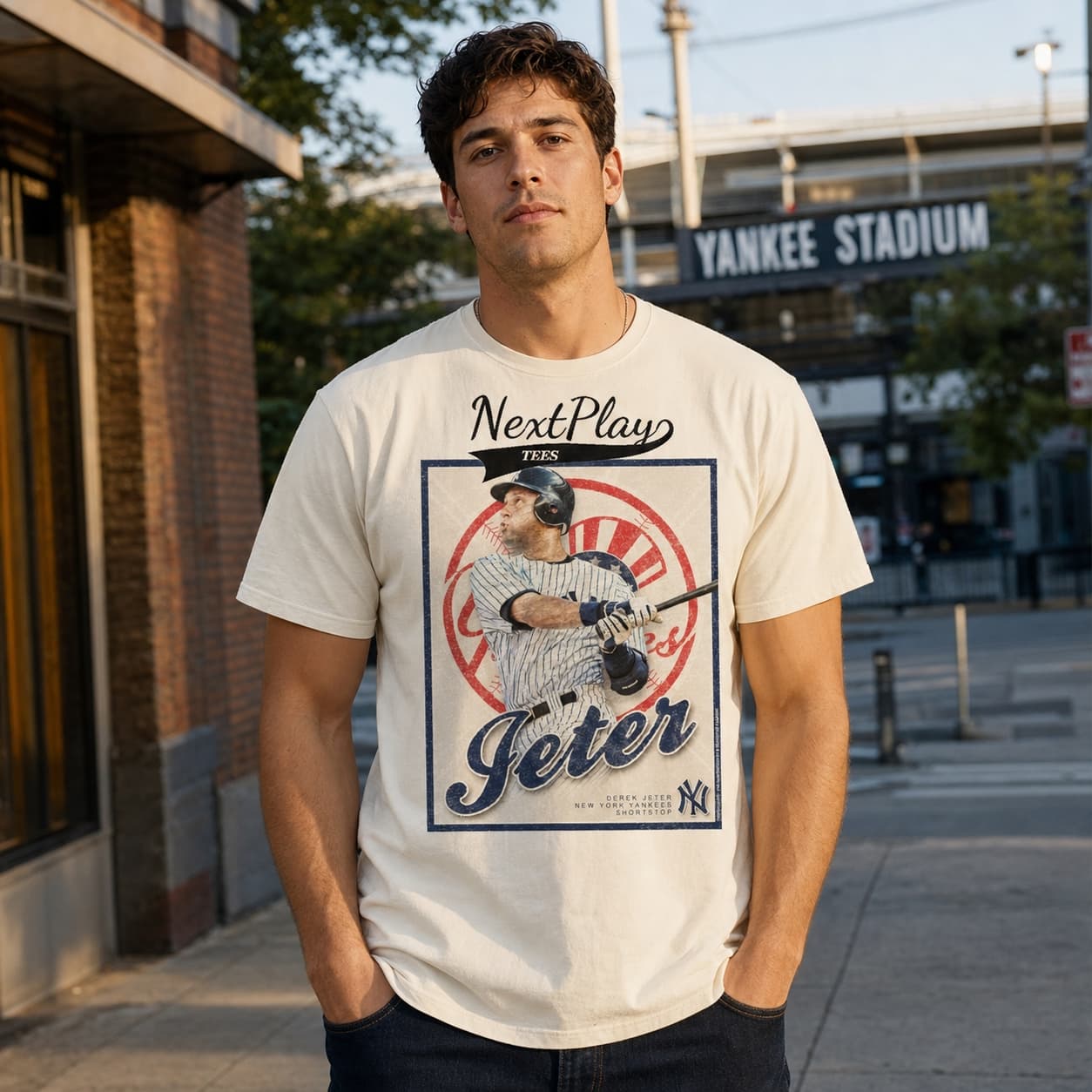 New York Yankees Retro Derek Jeter Baseball 1993 Artwork Shirt