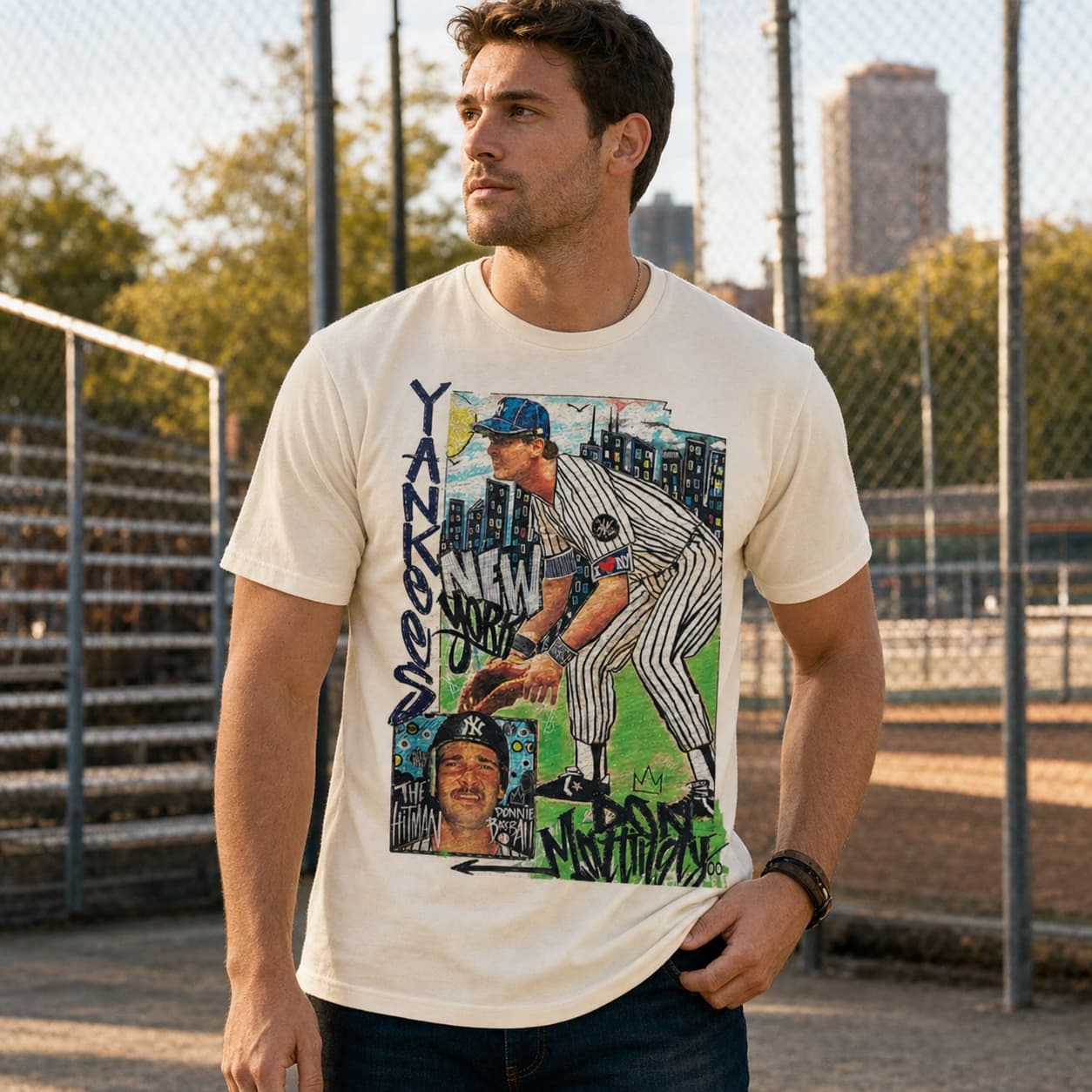 New York Yankees Retro Don Mattingly Baseball 1984 Artwork Shirt