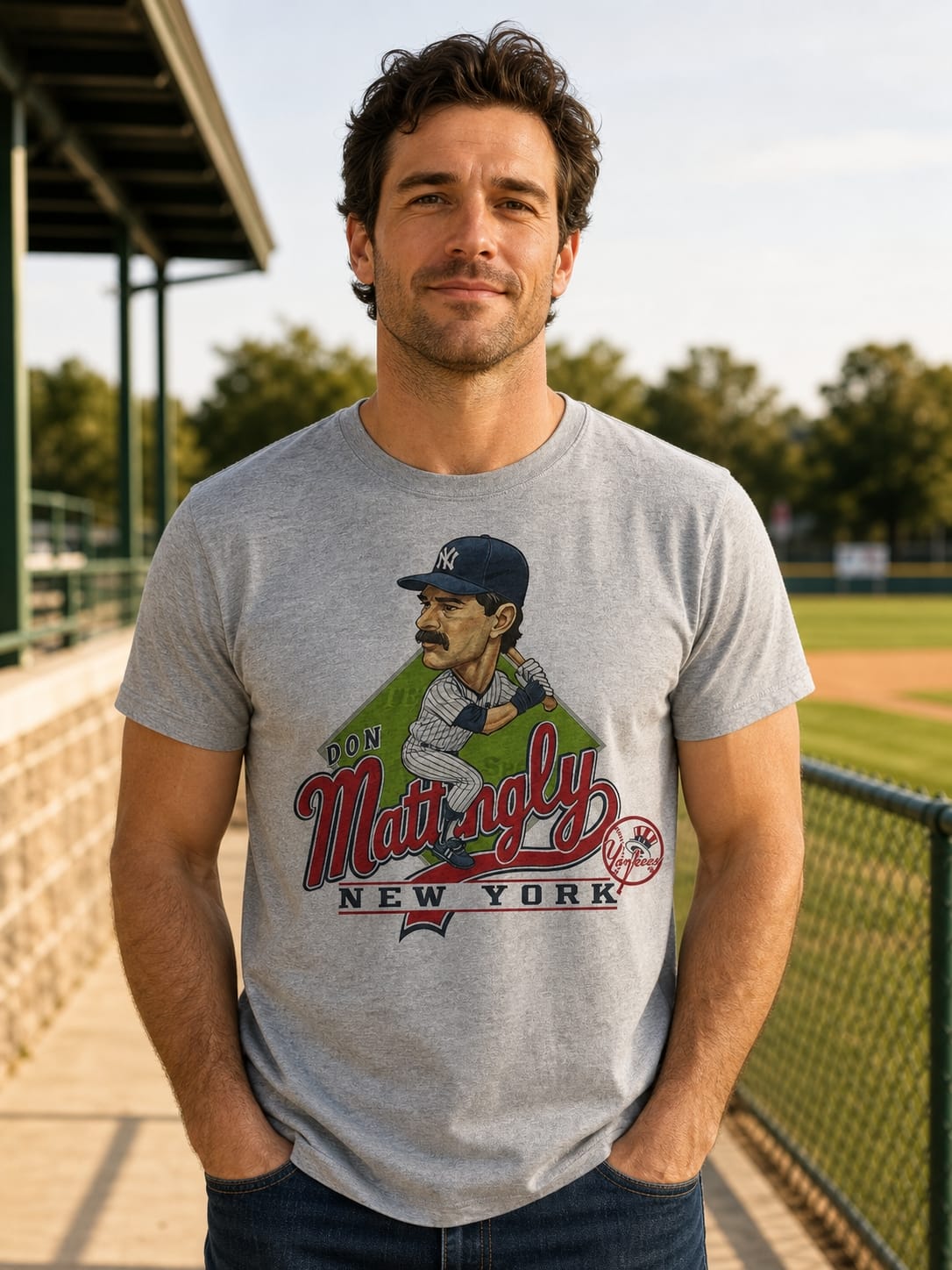 New York Yankees Retro Don Mattingly Baseball 1988 Artwork Shirt