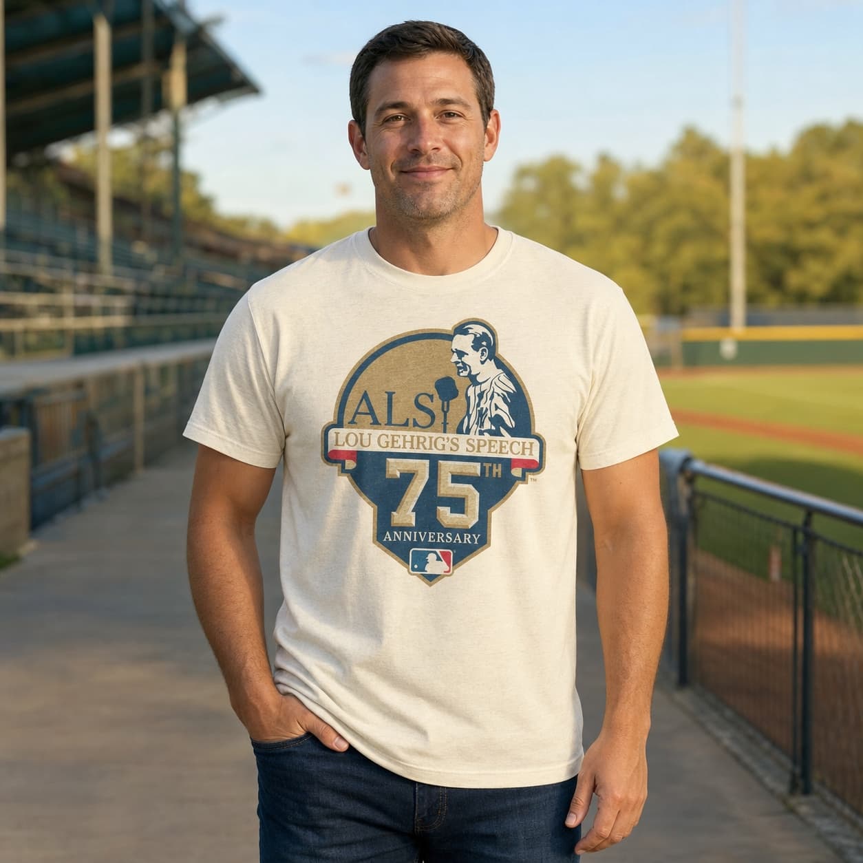 New York Yankees Retro Lou Gehrig ALS Day Baseball June 2nd 75th Anniversary Artwork Shirt