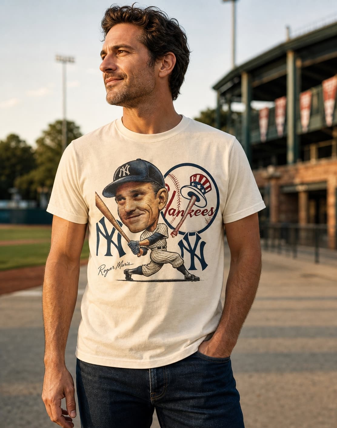 New York Yankees Roger Maris 61 HR Record Exclusive Retro Baseball 1961 Artwork Shirt