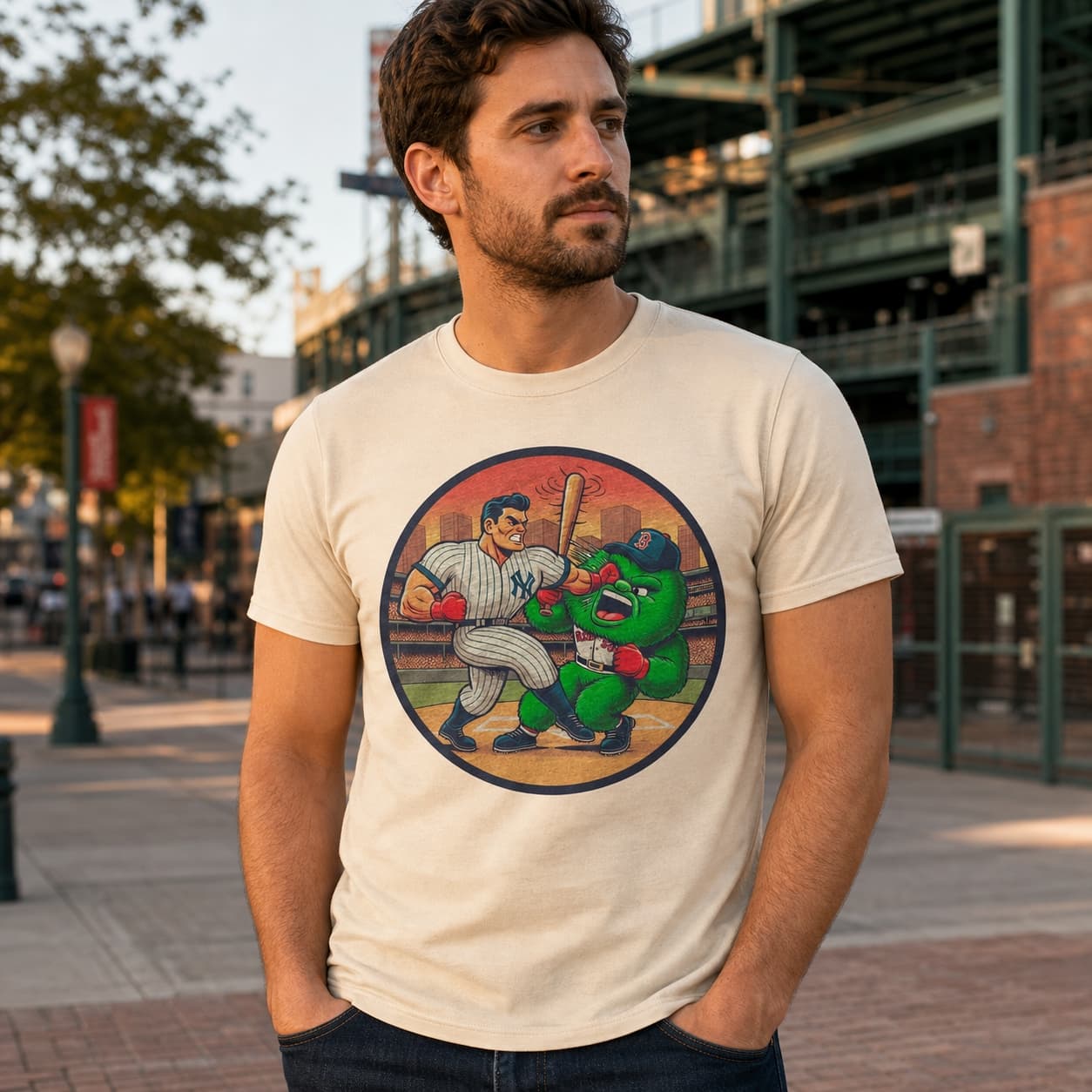 New York Yankees vs. Boston Red Sox Retro Rivalry Baseball 1993 Artwork Shirt