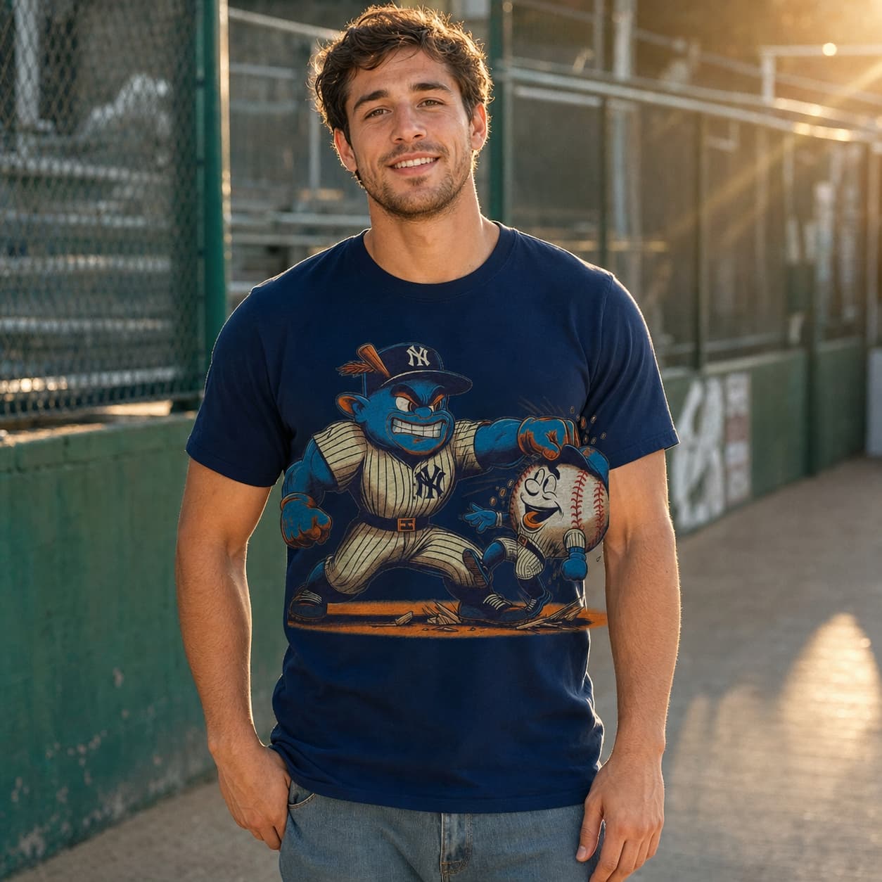 New York Yankees vs. New York Mets Rivalry Baseball 1995 Artwork Shirt