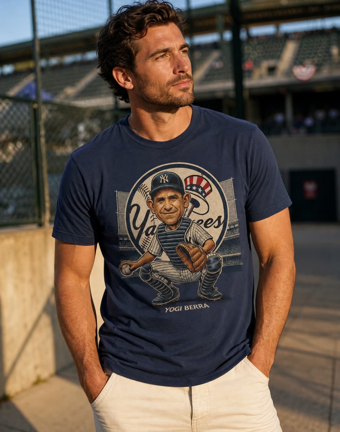 New York Yankees Yogi Berra MVP Exclusive Retro Baseball 1951 Artwork Shirt