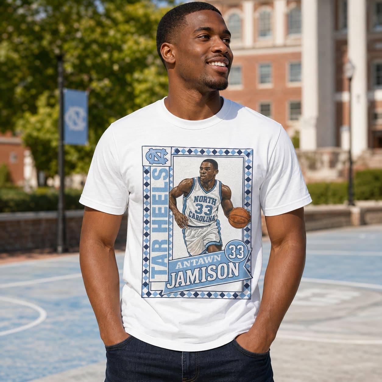 North Carolina Tar Heels Antawn Jamison Retro Basketball Shirt