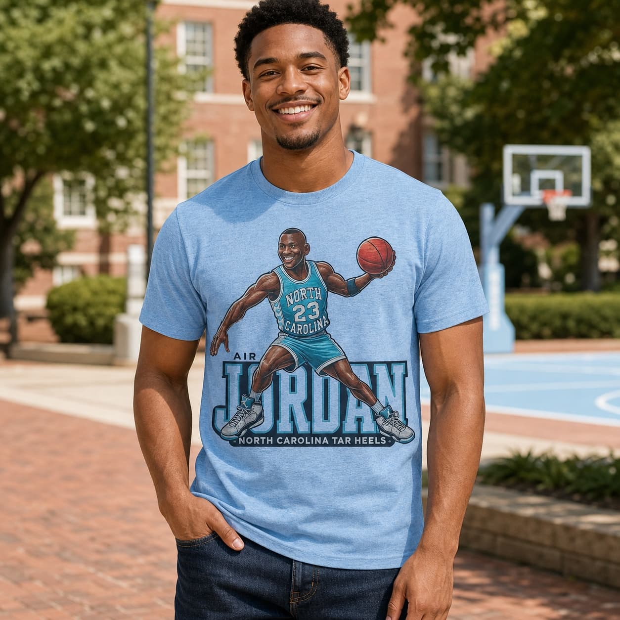 North Carolina Tar Heels Michael Jordan Exclusive Retro Basketball 1982 Shirt