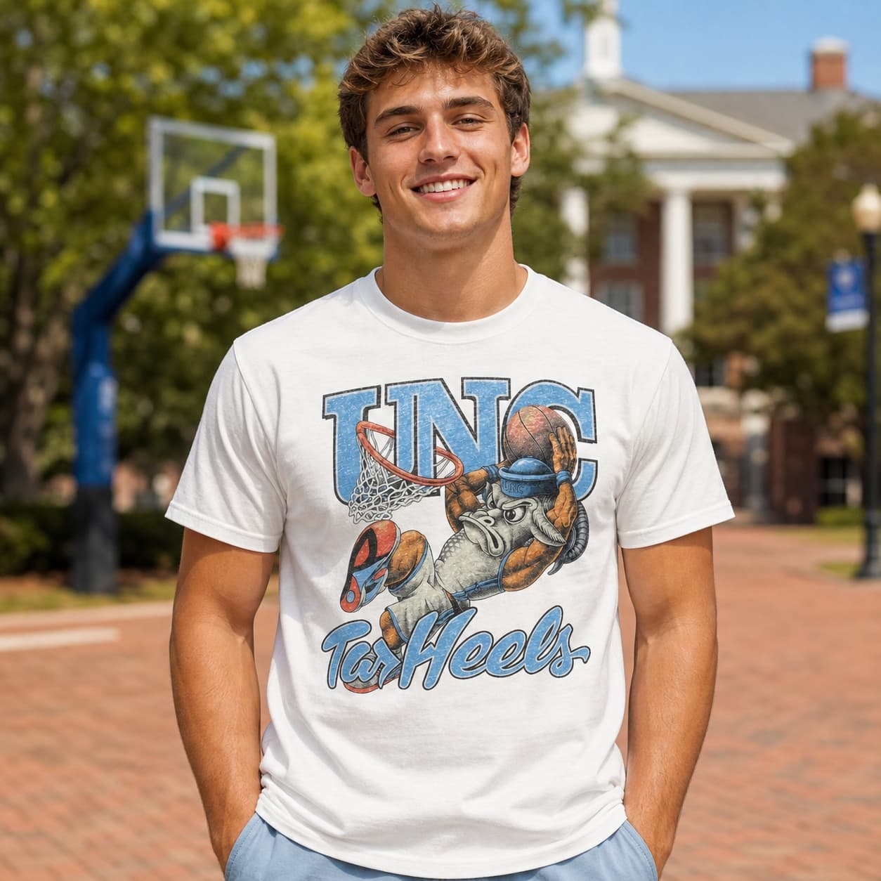 North Carolina Tar Heels UNC Retro Basketball 1991 Shirt