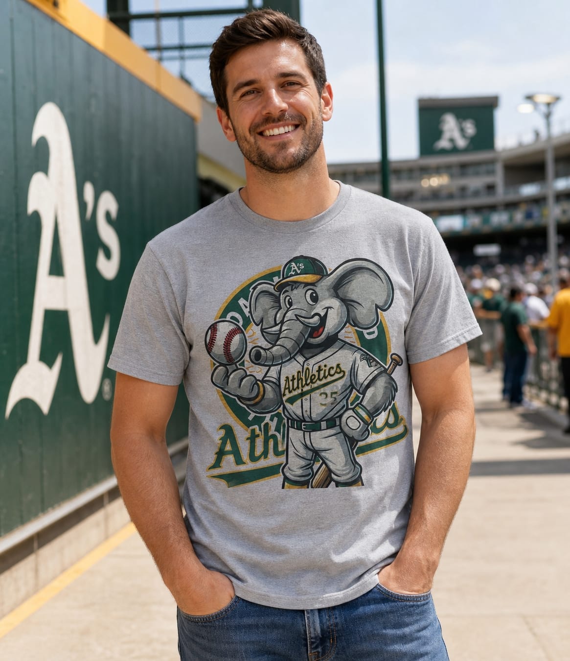 Oakland Aâ€™s Exclusive Retro Baseball Mascot Artwork Shirt