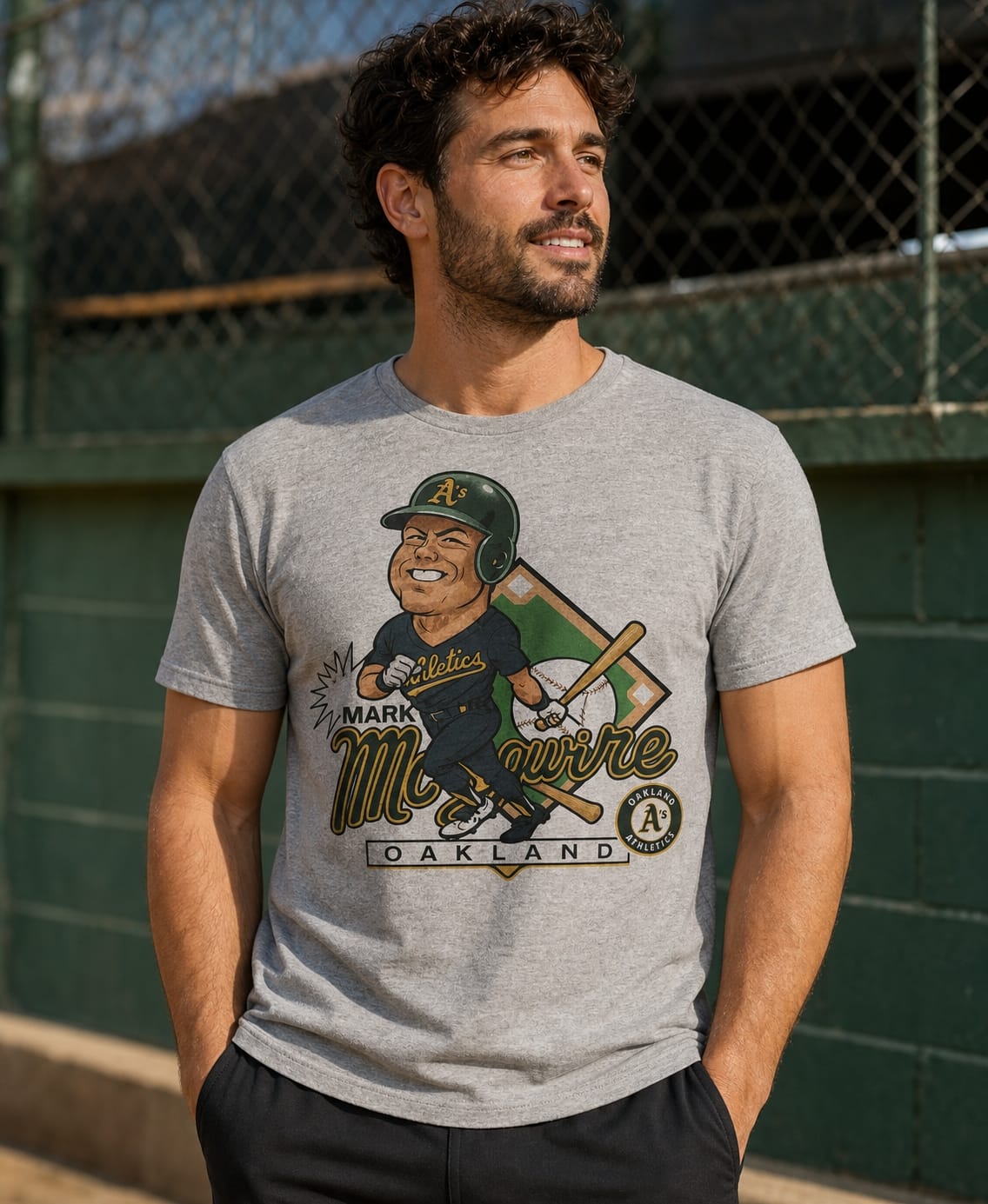 Oakland A’s Mark McGwire Retro Baseball 1988 Artwork Shirt