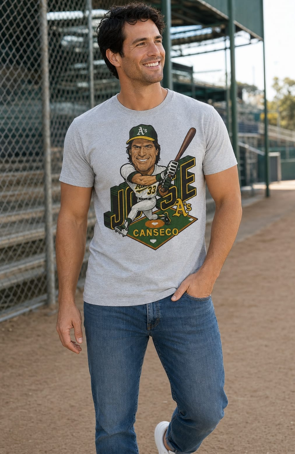 Oakland Aâ€™s Retro Jose Canseco Baseball 1989 Artwork Shirt
