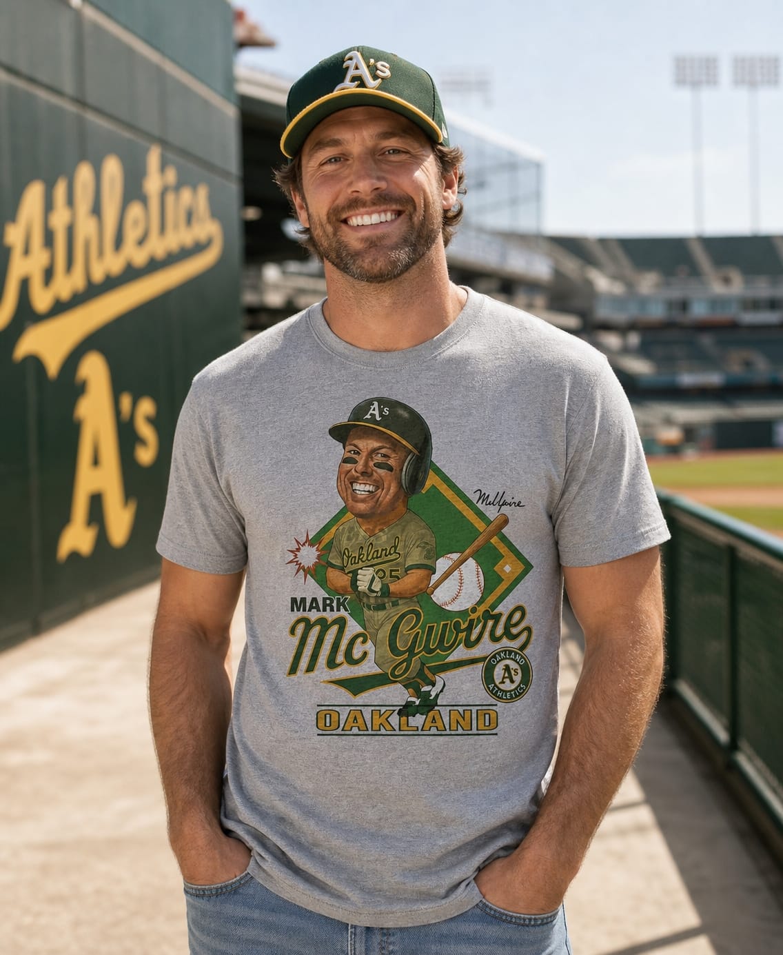 Oakland Athletics Aâ€™s Retro Mark McGwire Baseball 1989 Artwork Shirt