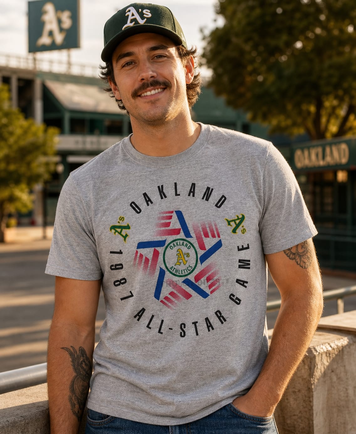 Oakland Athletics Retro All Star Game Baseball 1987 Artwork Shirt