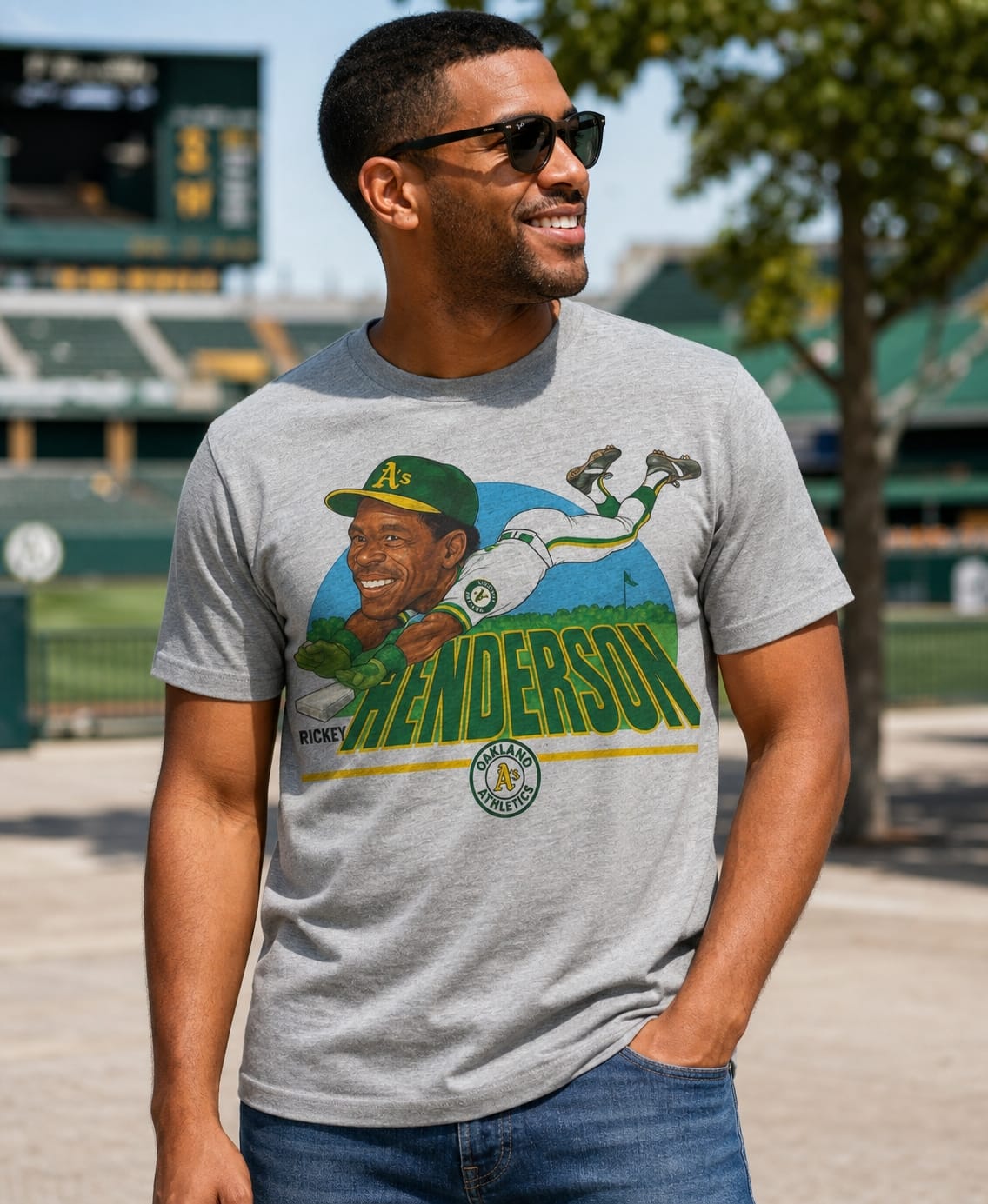 Oakland Athletics Rickey Henderson Exclusive Retro Baseball 1989 Artwork Shirt