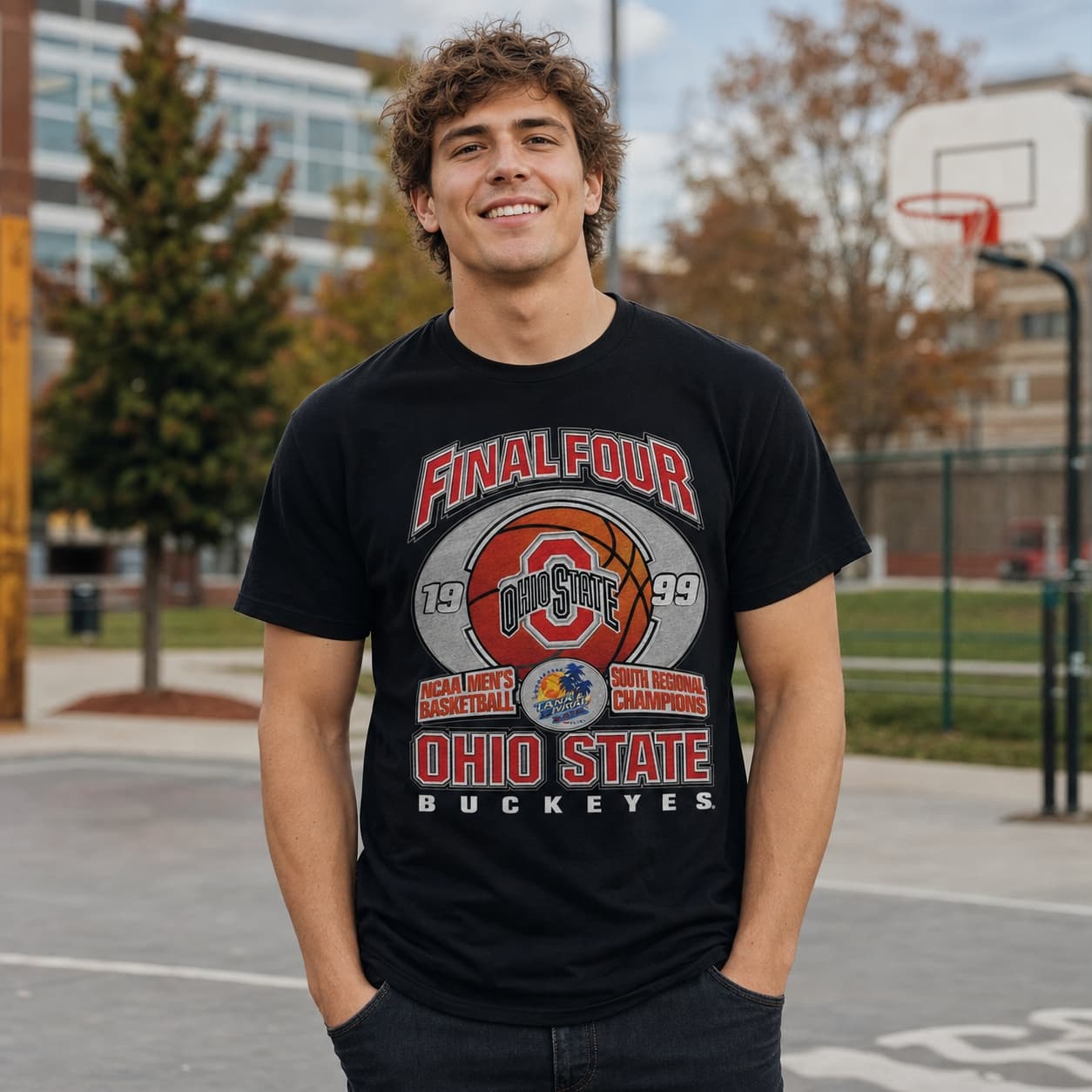 Ohio State Buckeyes Final Four Retro Basketball 1999 T-Shirt