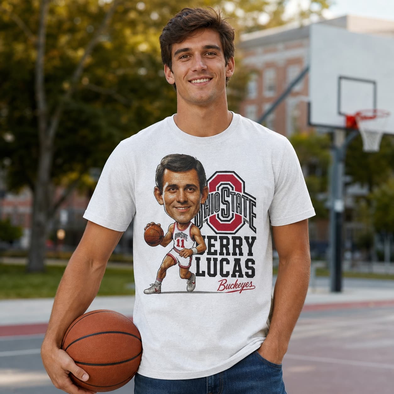 Ohio State Buckeyes Jerry Lucas Exclusive Retro Basketball 1961 Shirt