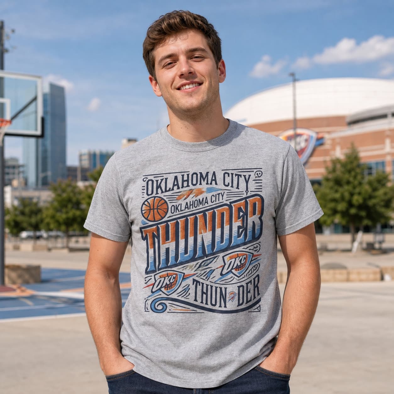 Oklahoma City Thunder Exclusive Retro Pro Basketball Shirt