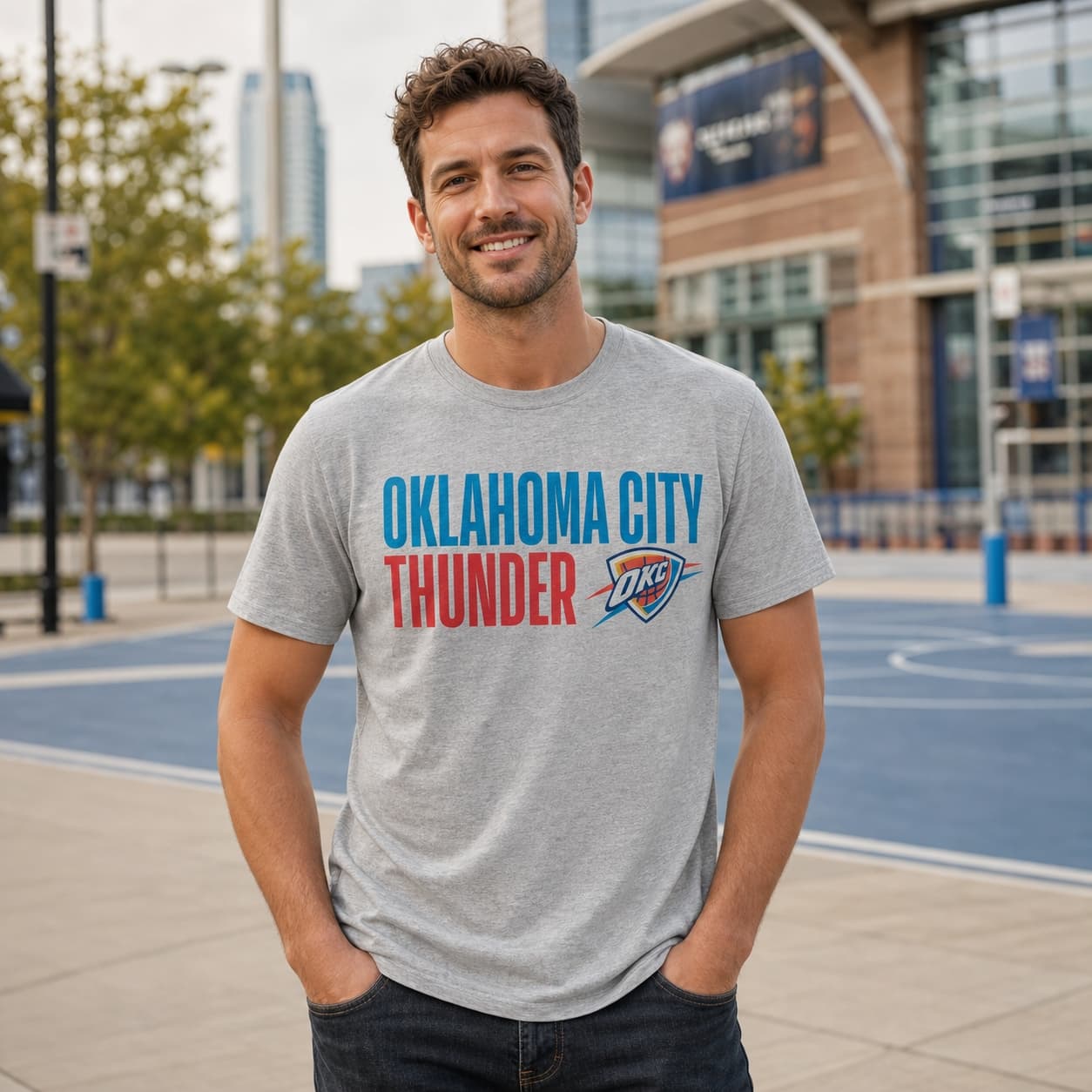 Oklahoma City Thunder Retro Basketball Shirt