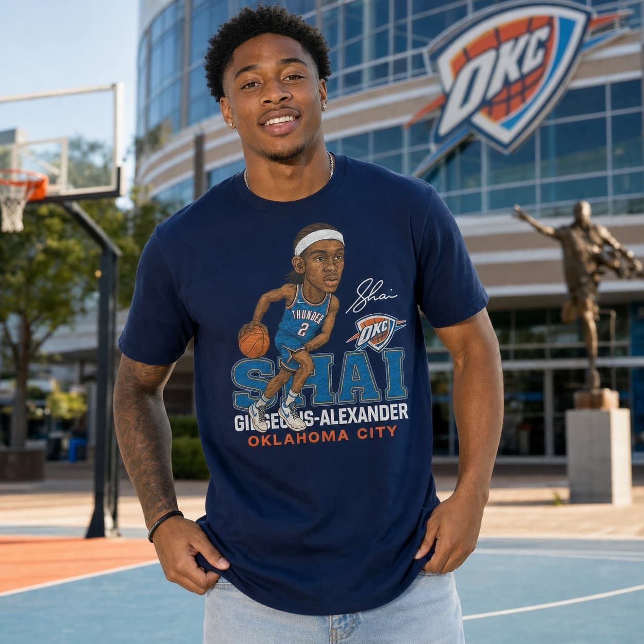 Oklahoma City Thunder Shai Gilgeous-Alexander SGA Exclusive Retro Basketball Shirt