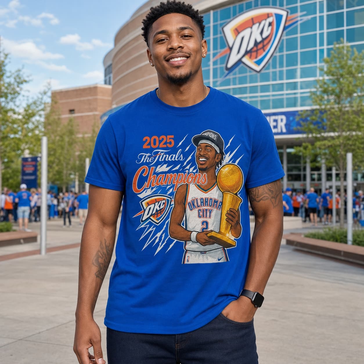 Oklahoma City Thunder Shai Gilgeous-Alexander The Finals Champions MVP Exclusive Retro Basketball Shirt