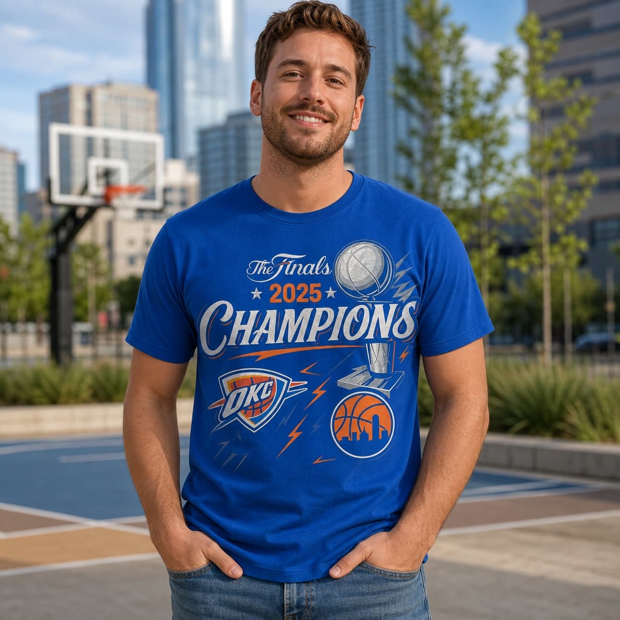 Oklahoma City Thunder The Finals Champions Exclusive Retro Basketball OKC Shirt