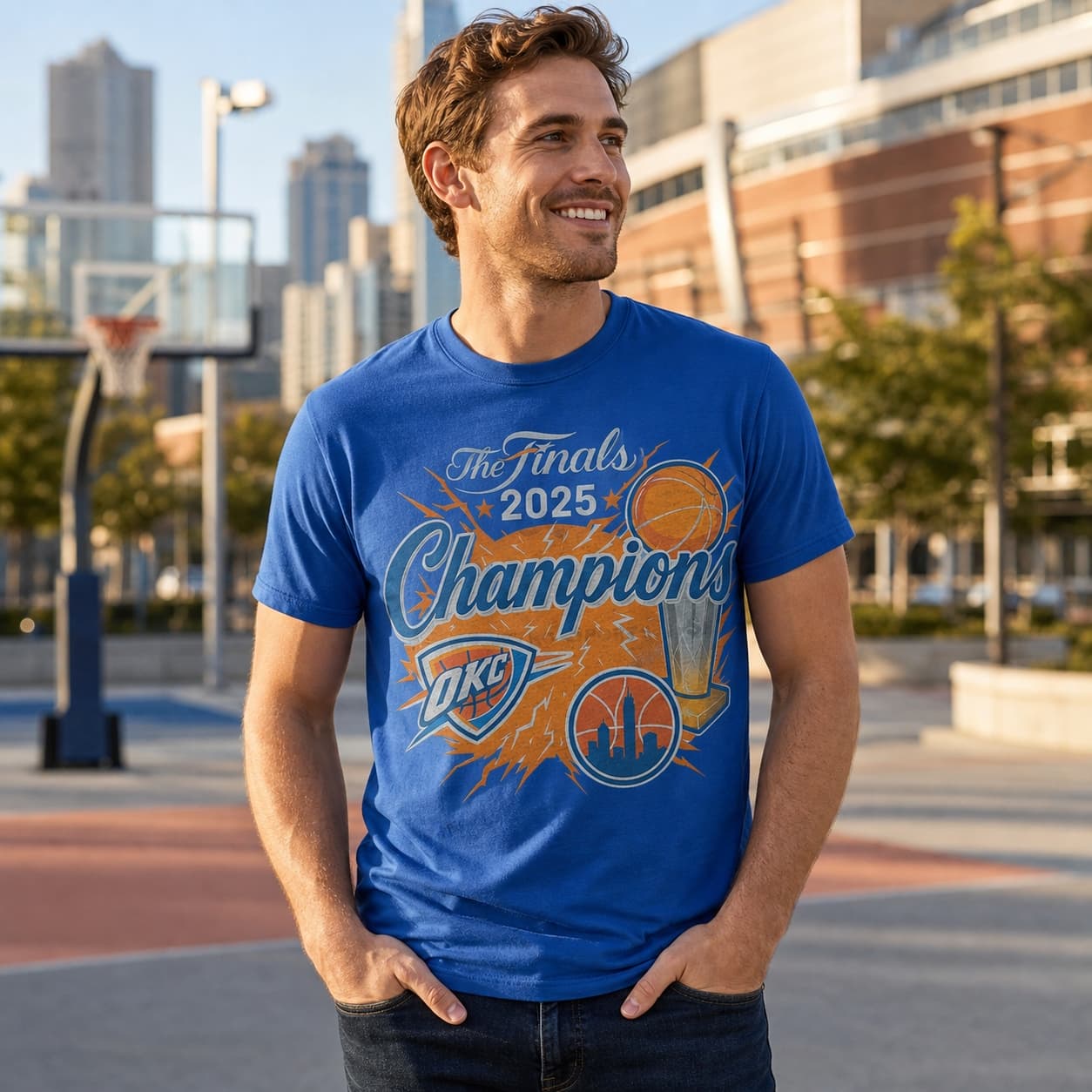 Oklahoma City Thunder The Finals Champions Exclusive Retro Basketball Shirt