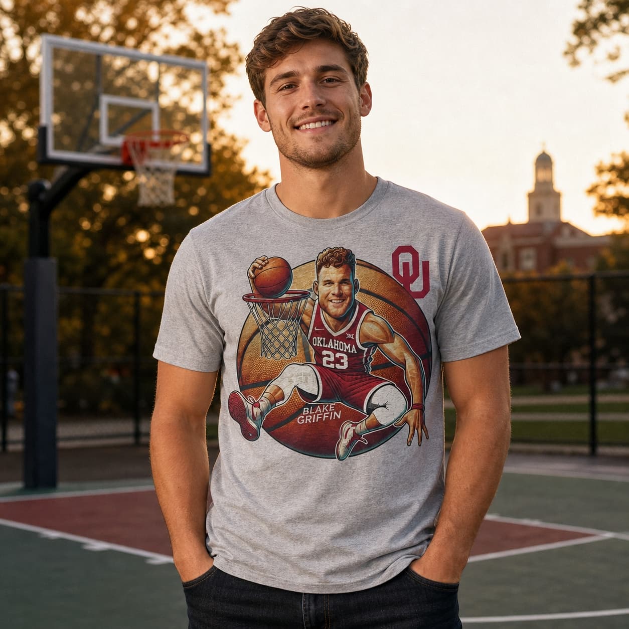 Oklahoma Sooners Blake Griffin Exclusive Retro March Madness Basketball Shirt