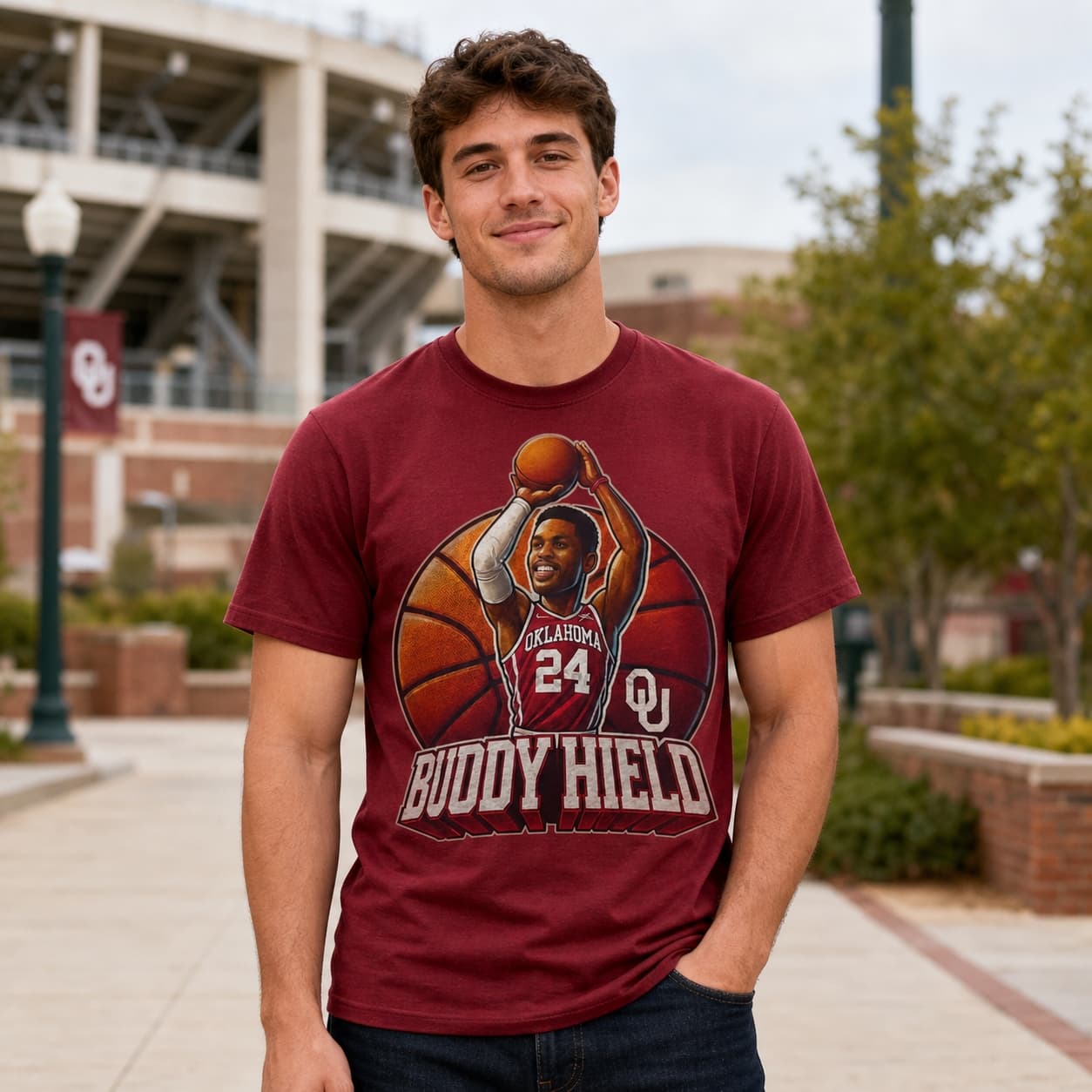 Oklahoma Sooners Buddy Hield Exclusive Retro March Madness Basketball Shirt