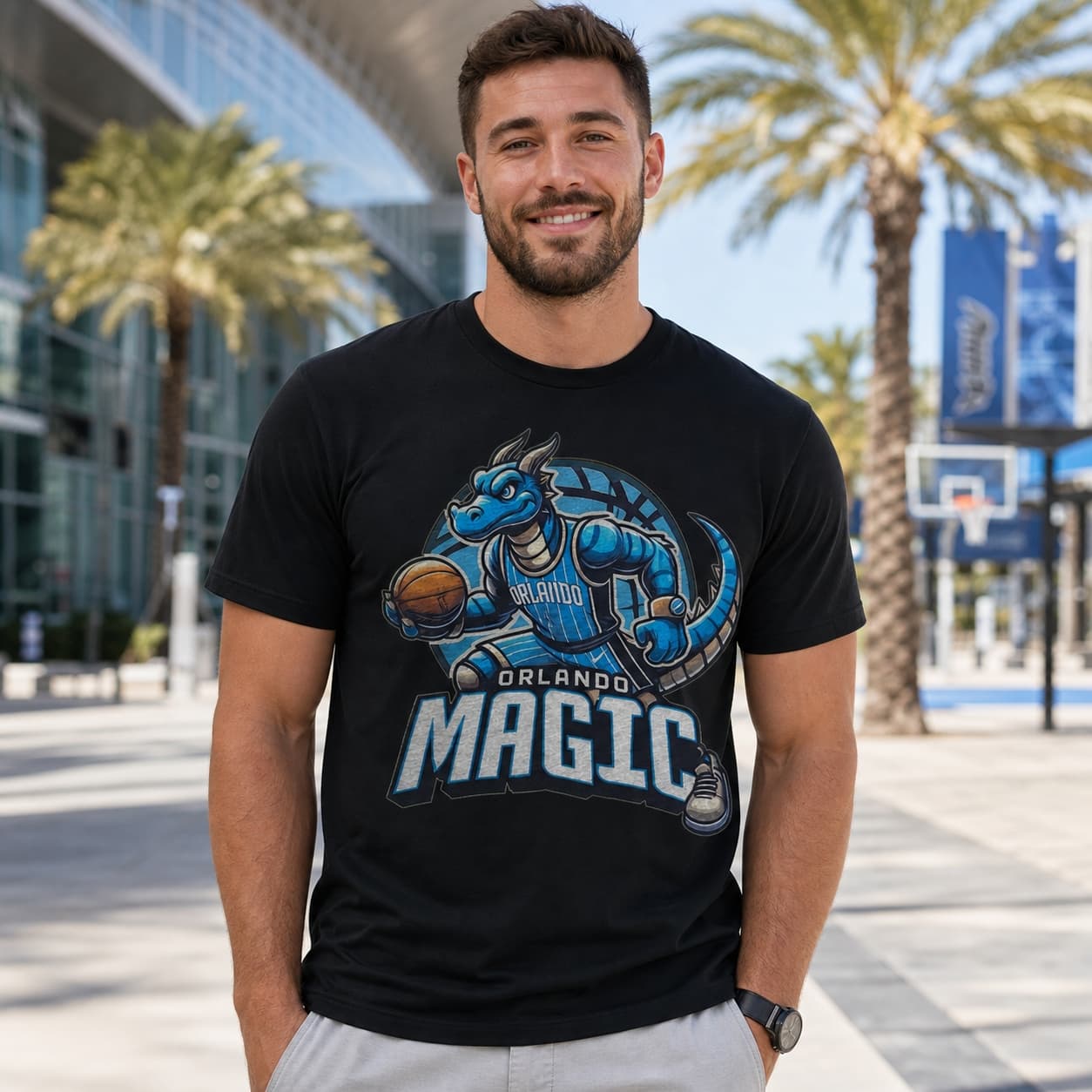 Orlando Magic Exclusive Retro Basketball Mascot Shirt