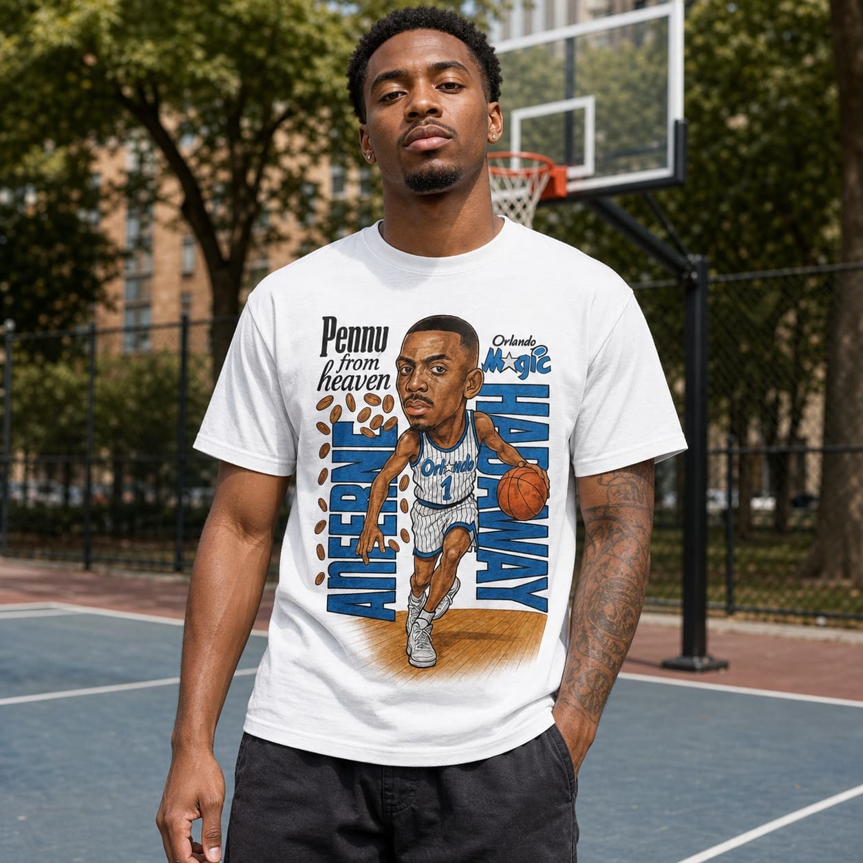 Orlando Magic Penny Anfernee Hardaway Retro Basketball 1994 Shirt