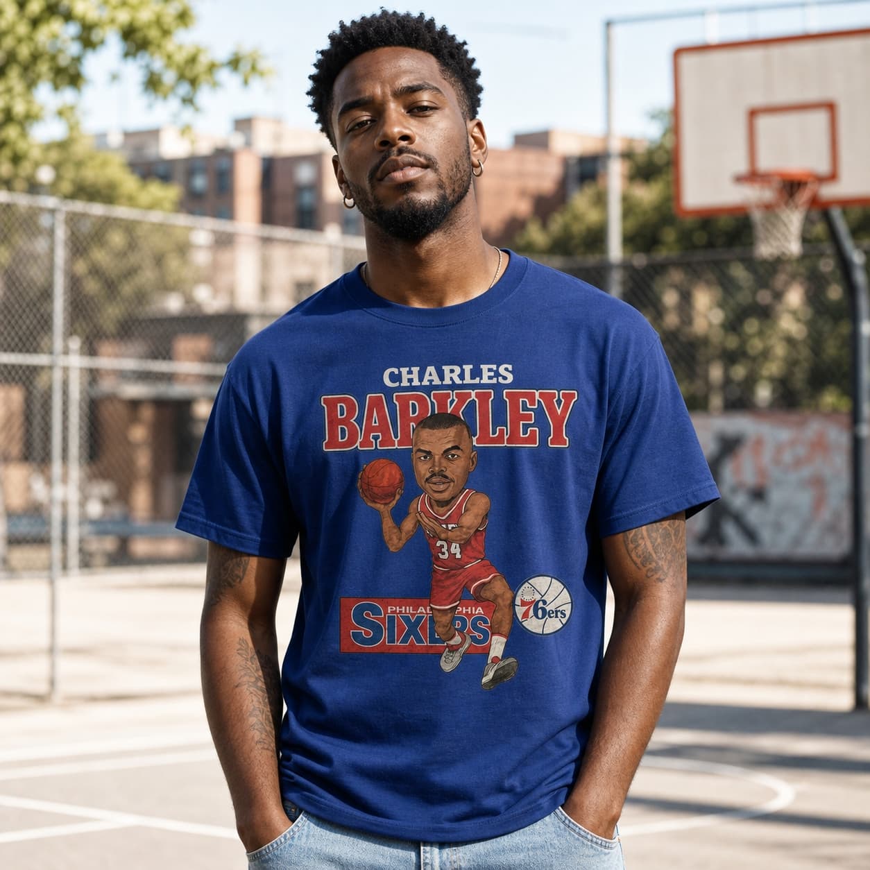 Philadelphia 76ers Charles Barkley Retro Basketball 1988 Shirt