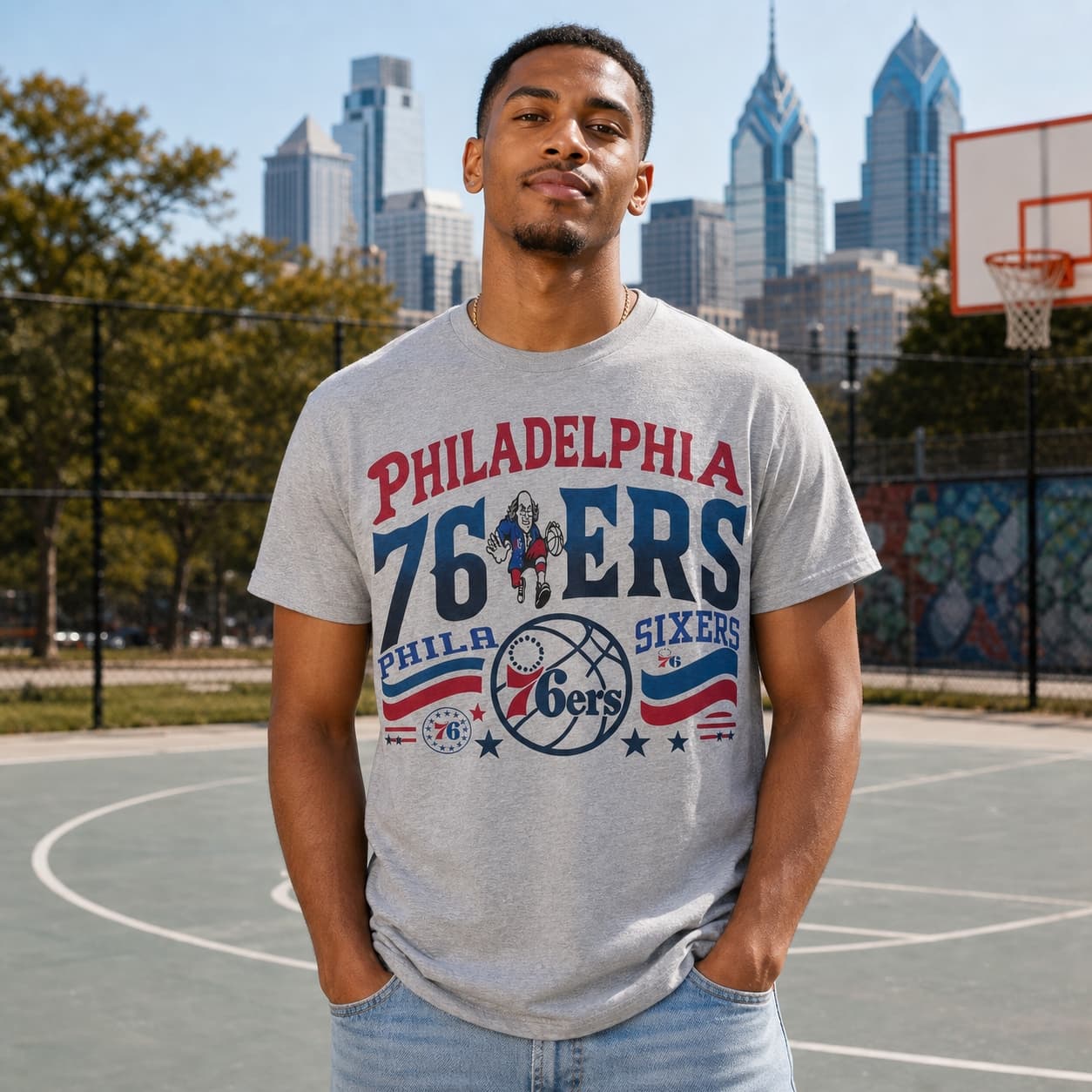 Philadelphia 76ers Exclusive Retro Pro Basketball Shirt