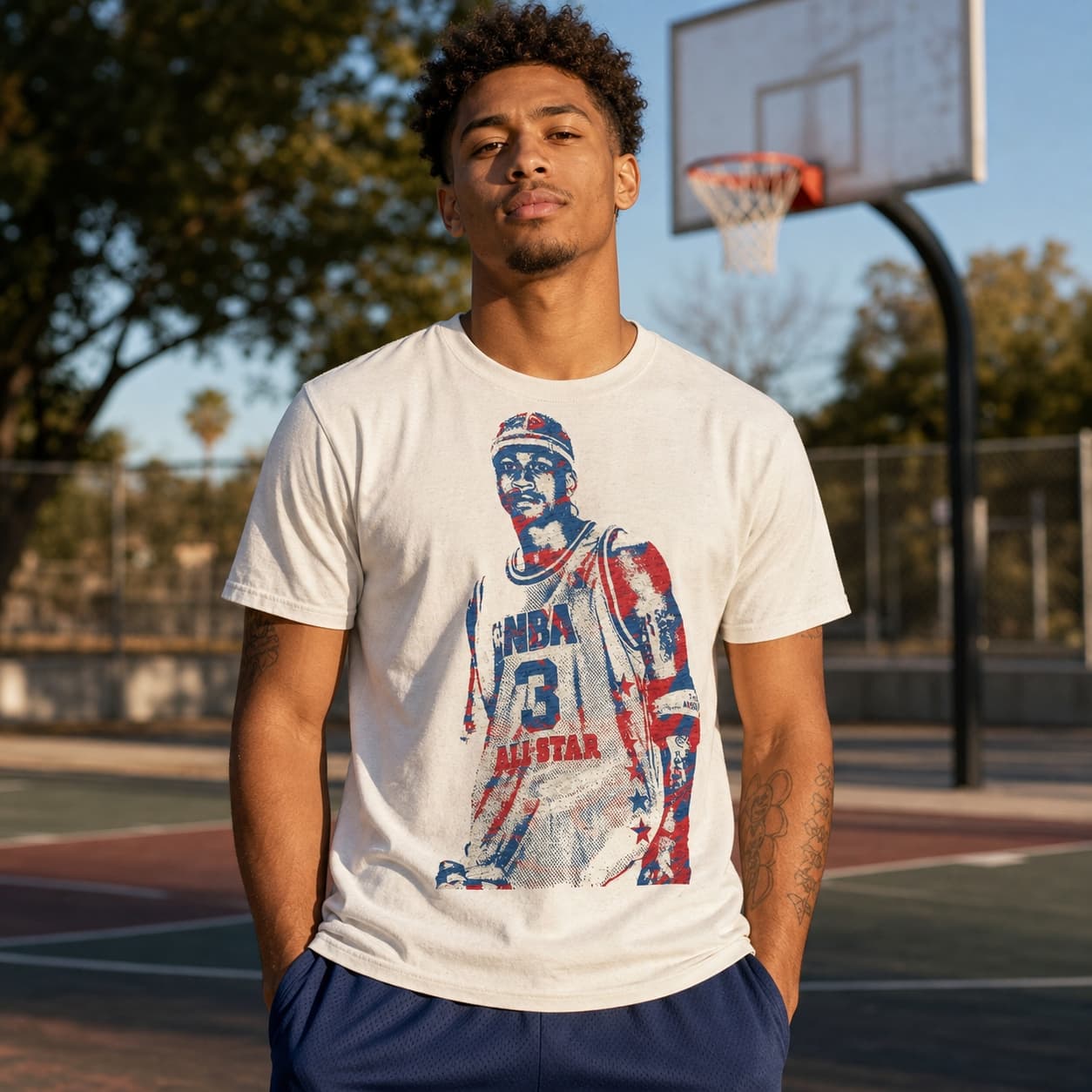 Philadelphia 76ers Retro Allen Iverson All-Star Basketball 1998 Shirt