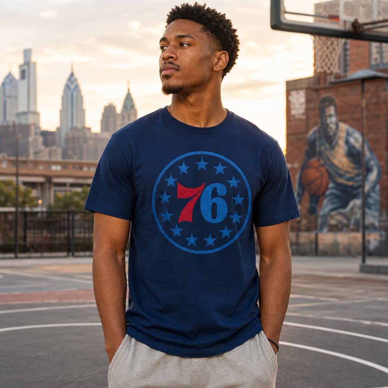 Philadelphia 76ers Retro Basketball 1975 Shirt